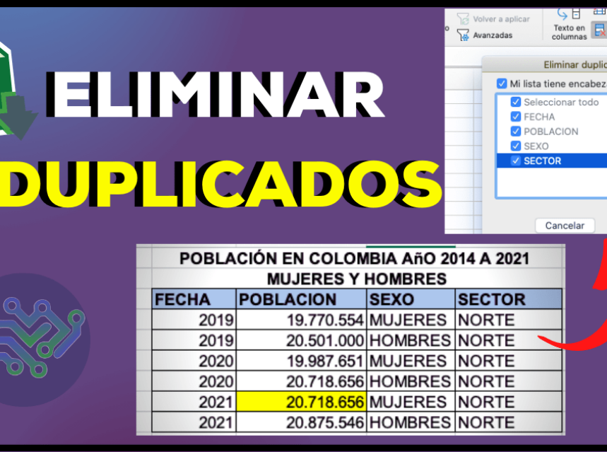 Como eliminar duplicados en excel